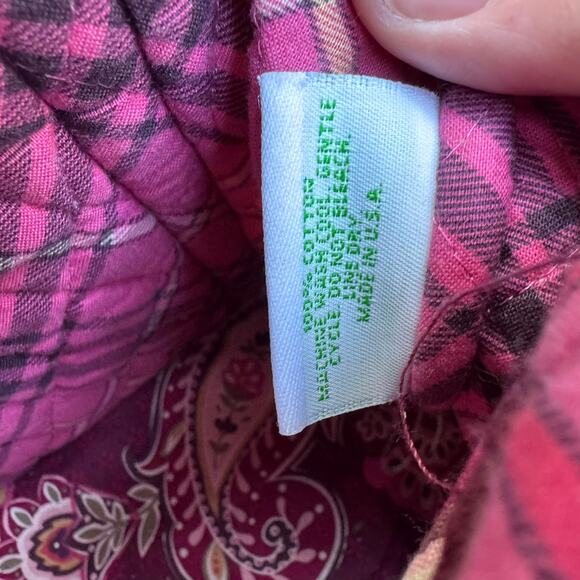 Vera Bradley 4 Piece Set Bag Makeup Bag Change Purse And Wallet Pink Red Floral - Picture 12 of 15